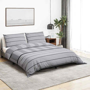 Set posteljine za poplun sivi 155x220 cm pamučni