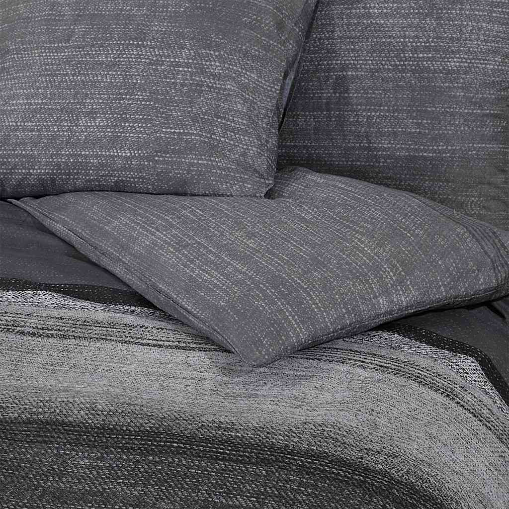 Set posteljine za poplun tamnosivi 240x220 cm pamučni