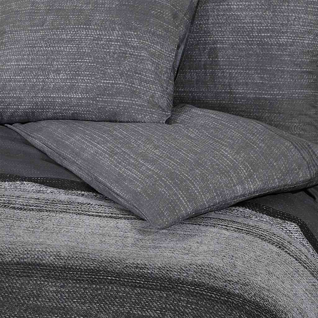Set posteljine za poplun tamnosivi 225x220 cm pamučni