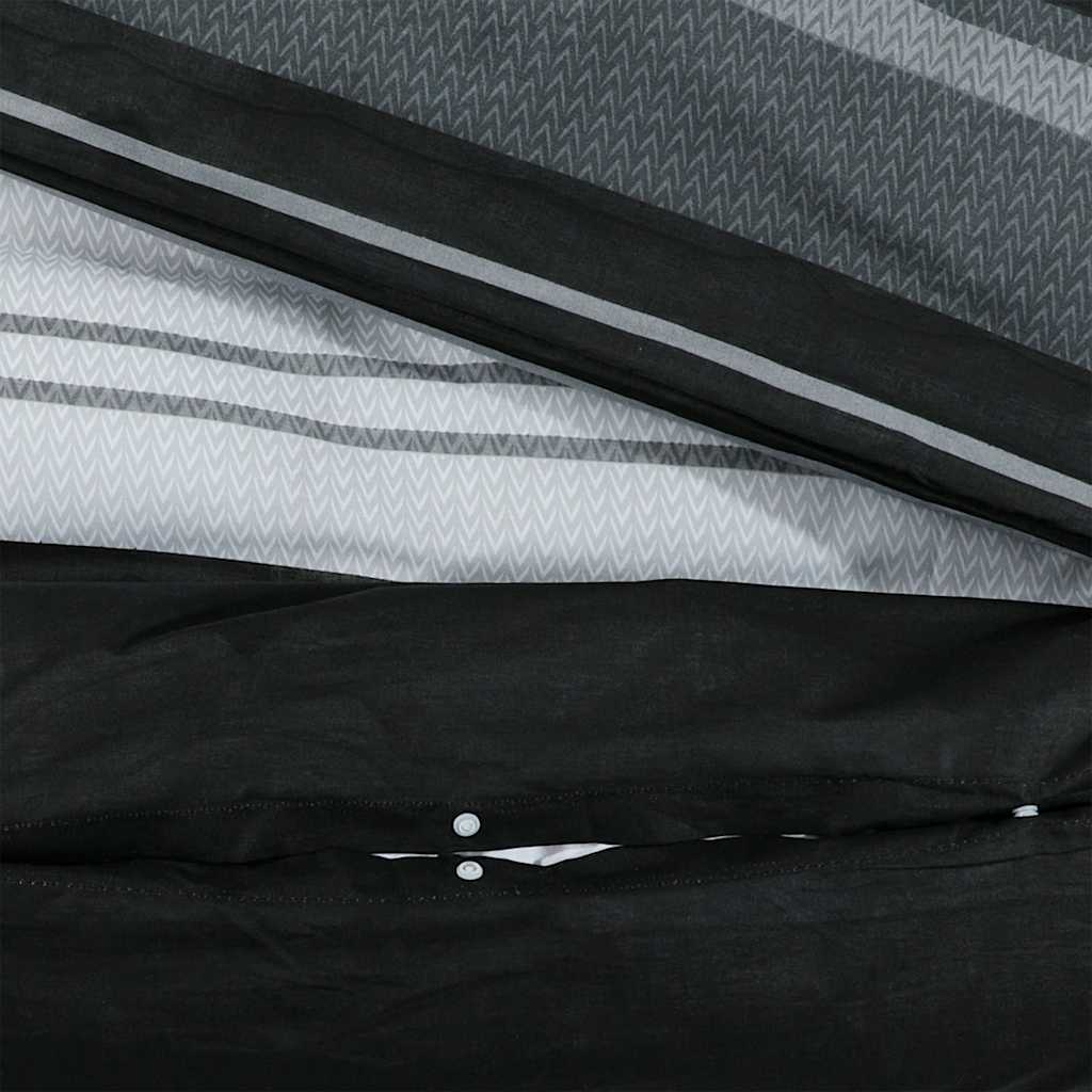 Set posteljine za poplun crno-bijeli 240 x 220 cm pamučni