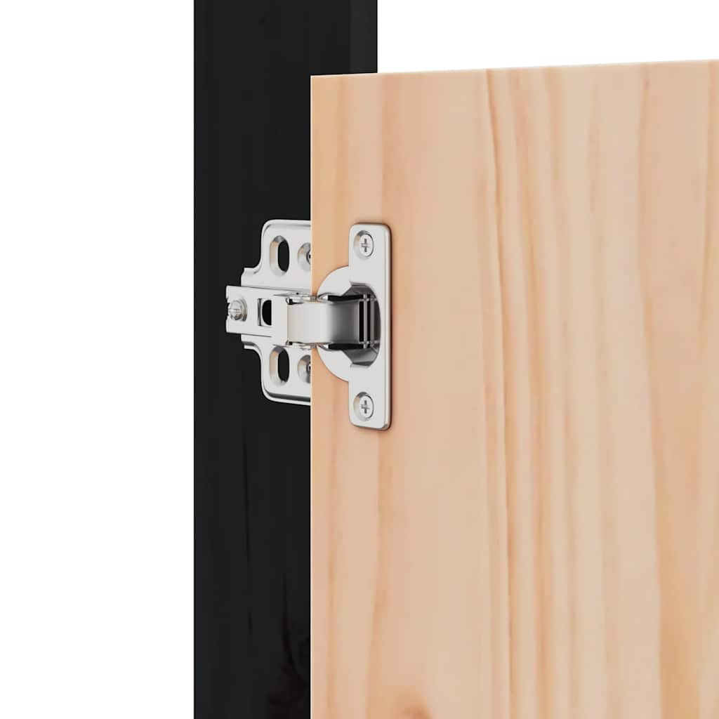 Vanjska kuhinjska vrata MEPPEL 2 kom crna 50x9x82 cm masivna borovina