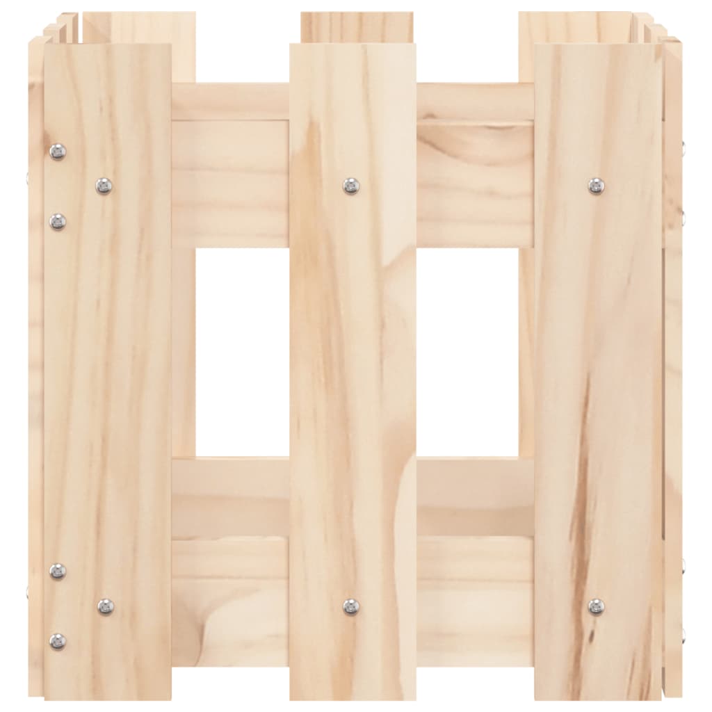 Vrtna sadilica s izgledom ograde 30x30x30 cm masivna borovina