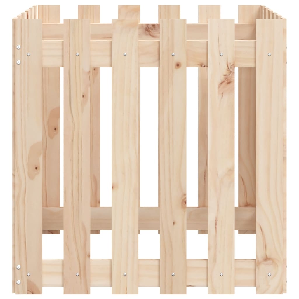 Vrtna sadilica s izgledom ograde 60x60x60 cm od borovine