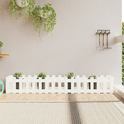Povišena vrtna gredica bijela 200 x 30 x 30 cm masivna borovina