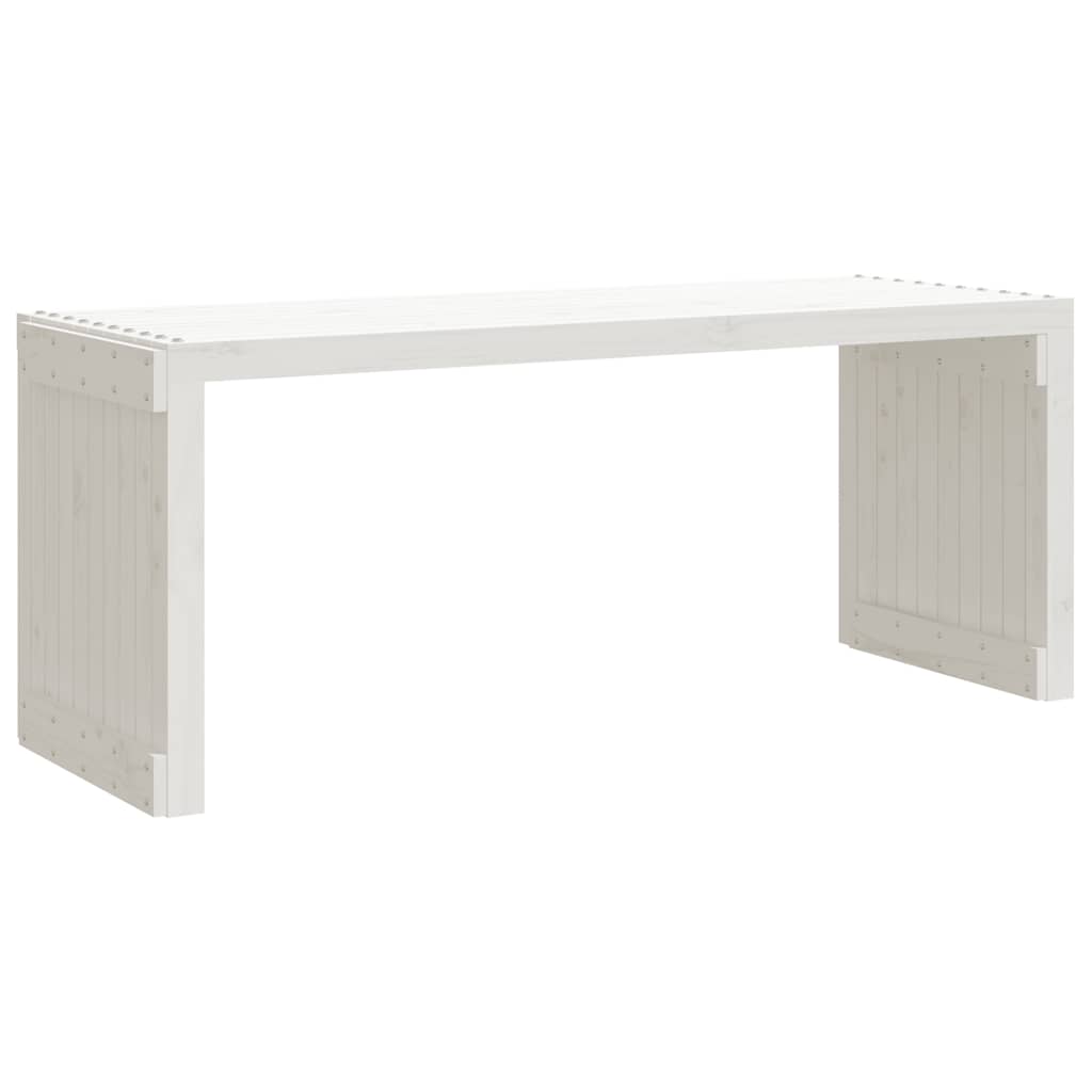 Vrtna klupa produživa bijela 212,5x40,5x45 od masivne borovine