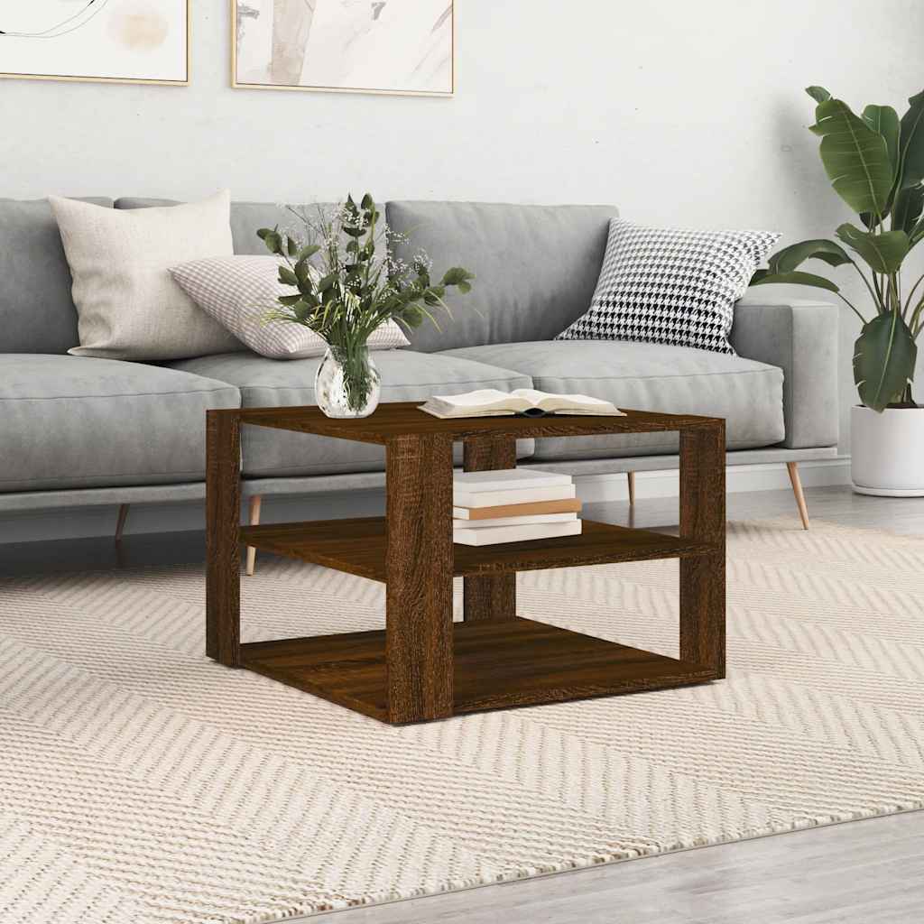 Stolić za kavu boja hrasta 58x58x40 cm konstruirano drvo