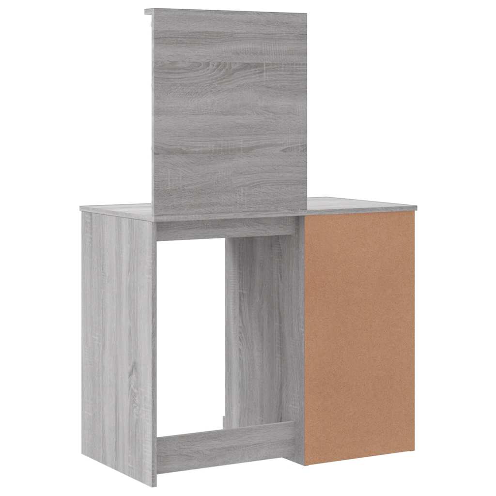 Toaletni stolić s LED svjetlima sivog sonome 90x42x132,5 cm
