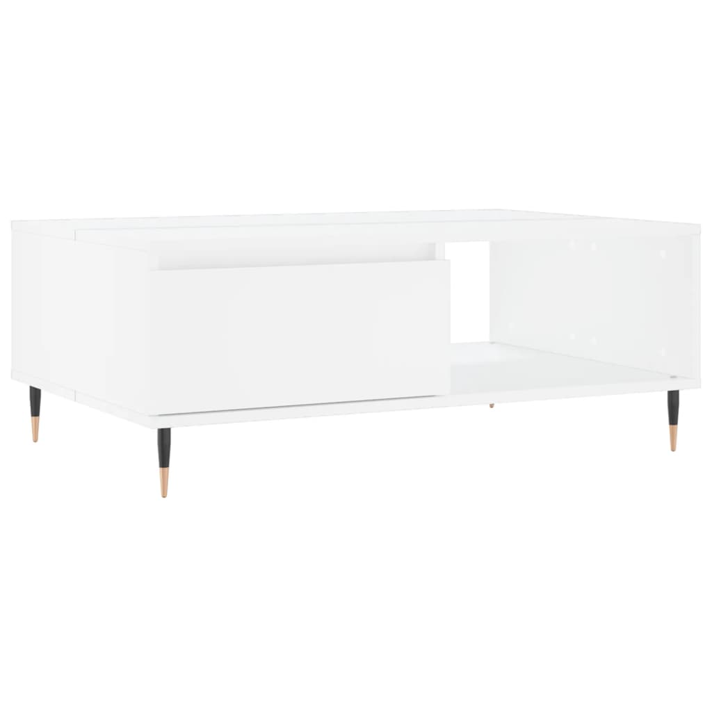 Stolić za kavu bijeli 90 x 60 x 35 cm od konstruiranog drva