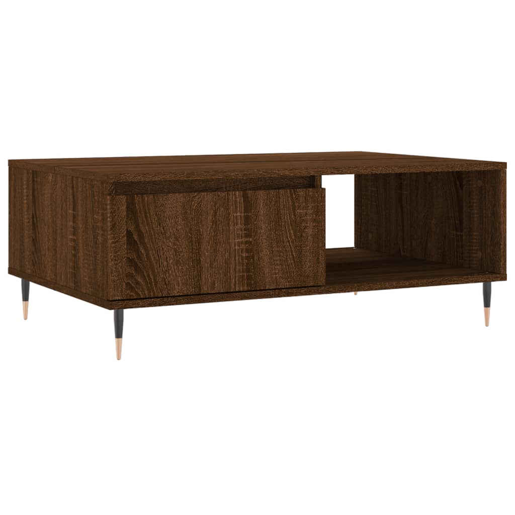 Stolić za kavu smeđa boja hrasta 90x60x35 cm konstruirano drvo