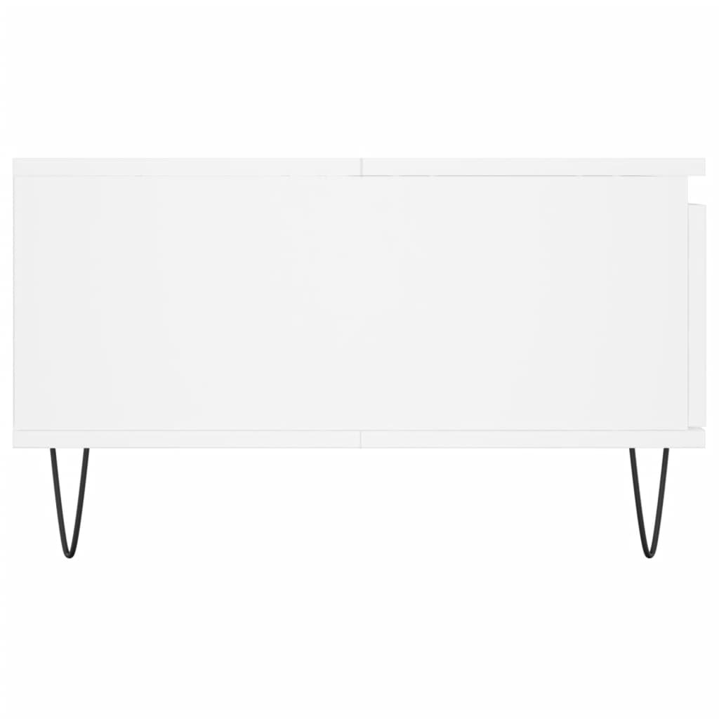 Stolić za kavu bijeli 90 x 60 x 35 cm od konstruiranog drva
