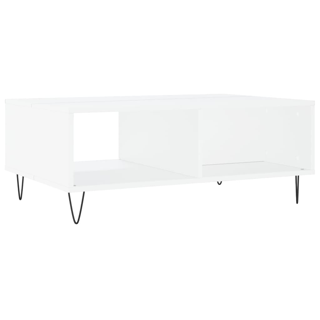 Stolić za kavu bijeli 90 x 60 x 35 cm od konstruiranog drva