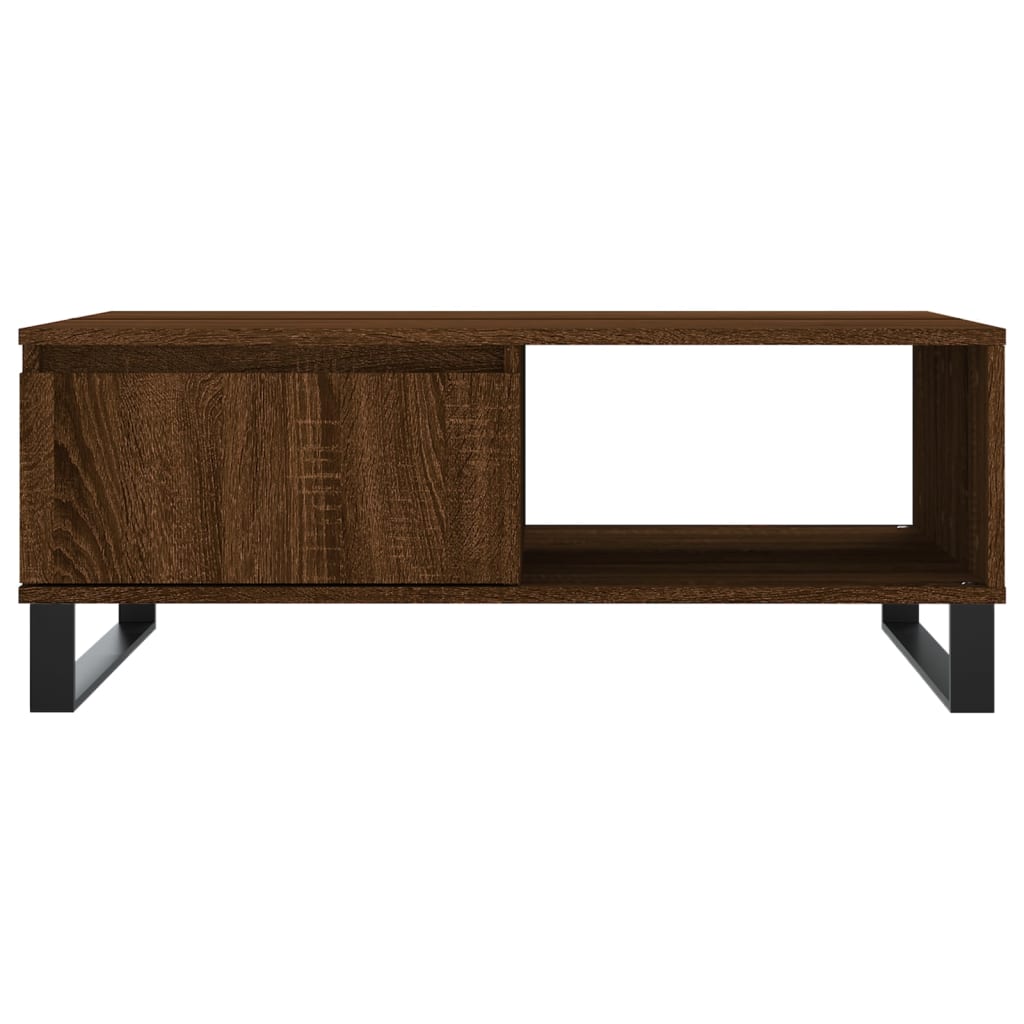 Stolić za kavu smeđa boja hrasta 90x60x35 cm konstruirano drvo