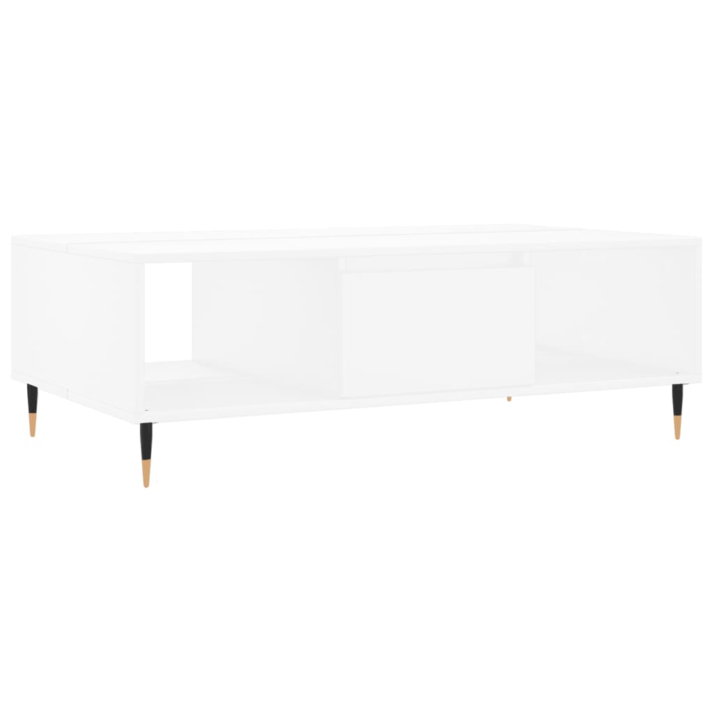 Stolić za kavu bijeli 104 x 60 x 35 cm od konstruiranog drva