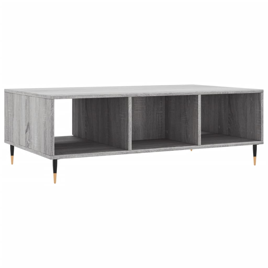 Stolić za kavu siva boja hrasta 104x60x35 cm konstruirano drvo