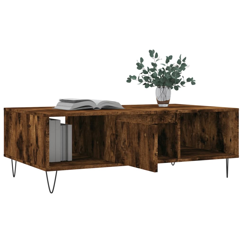 Stolić za kavu boja hrasta 104 x 60 x 35 cm konstruirano drvo