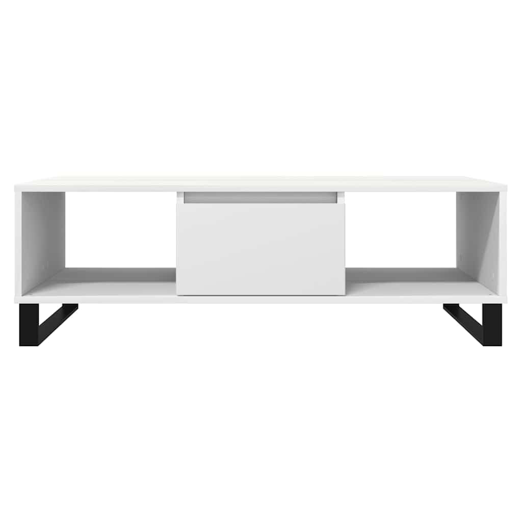 Stolić za kavu bijeli 104 x 60 x 35 cm od konstruiranog drva