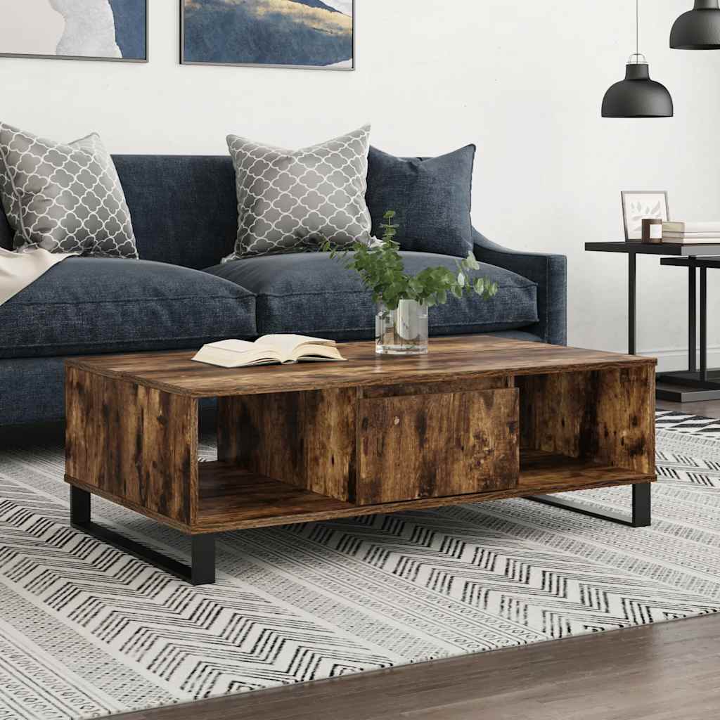 Stolić za kavu boja hrasta 104 x 60 x 35 cm konstruirano drvo