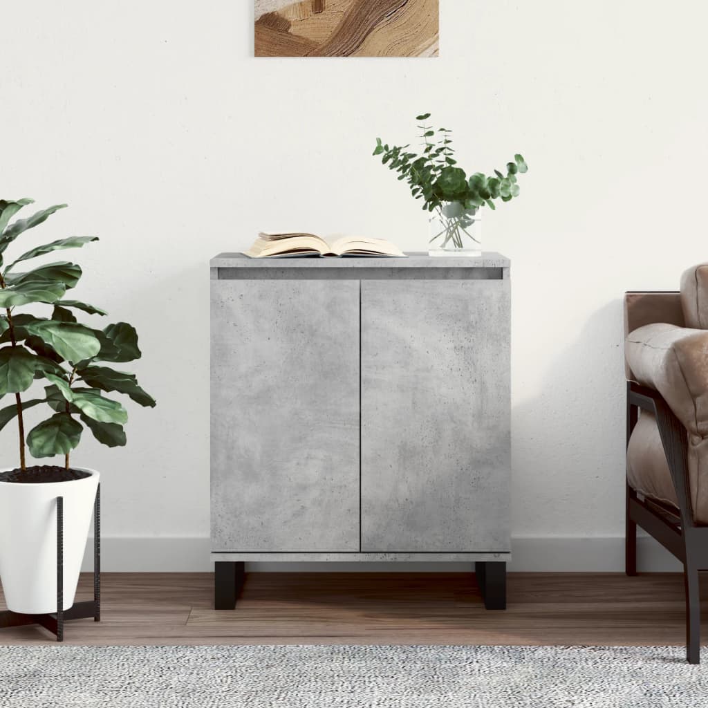 Komoda siva boja betona 60x35x70 cm od konstruiranog drva