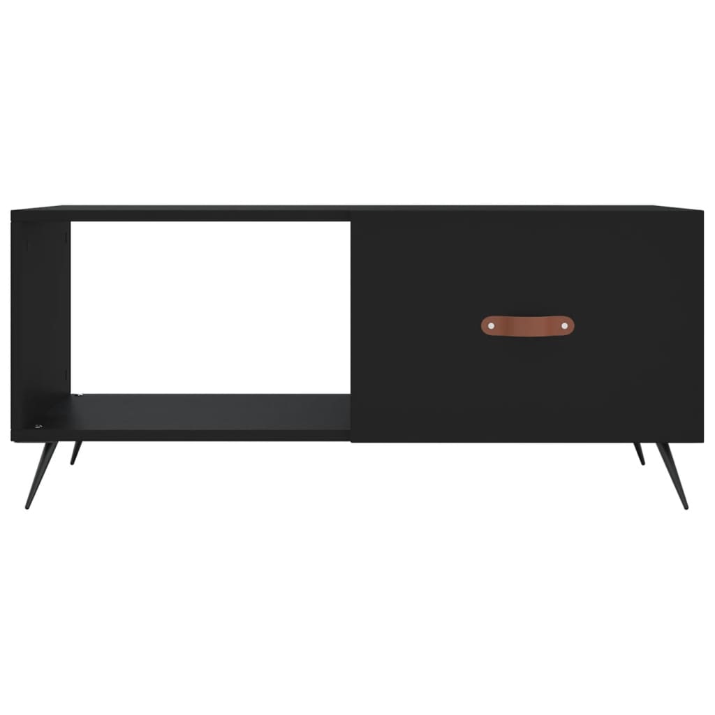 Stolić za kavu crni 90x50x40 cm od konstruiranog drva
