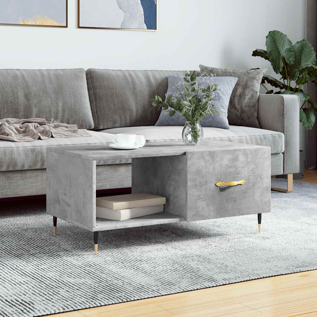 Stolić za kavu boja betona 90 x 50 x 40 cm konstruirano drvo