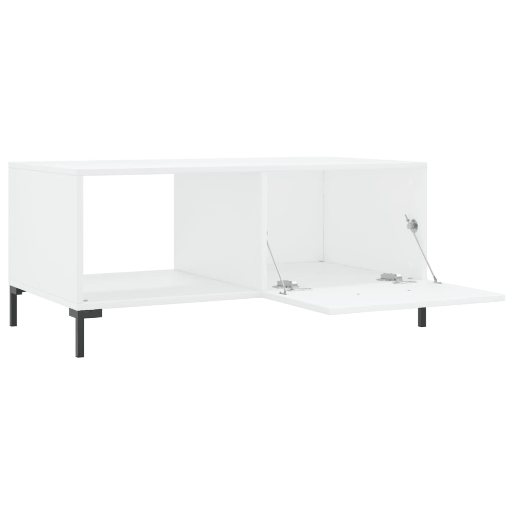 Stolić za kavu sjajni bijeli 90 x 50 x 40 cm konstruirano drvo