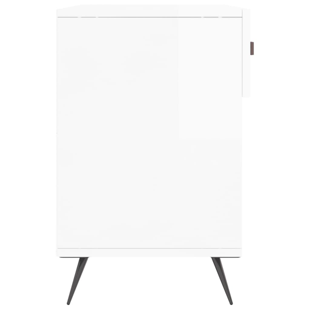 Klupa za cipele sjajna bijela 102x35x55 cm konstruirano drvo