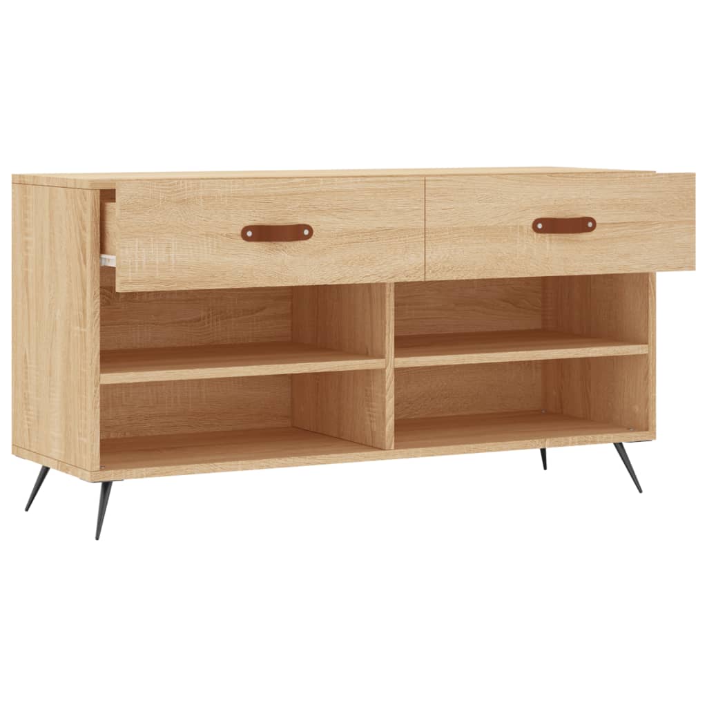 Klupa za cipele boja hrasta 102 x 35 x 55 cm konstruirano drvo