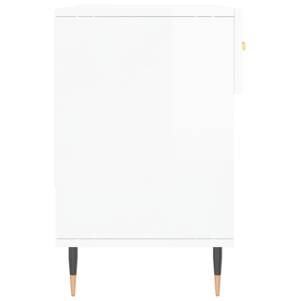 Klupa za cipele sjajna bijela 102x35x55 cm konstruirano drvo