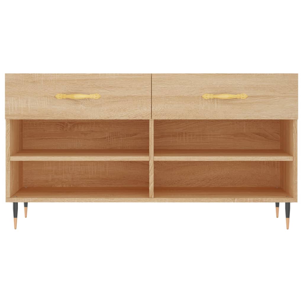 Klupa za cipele boja hrasta 102 x 35 x 55 cm konstruirano drvo