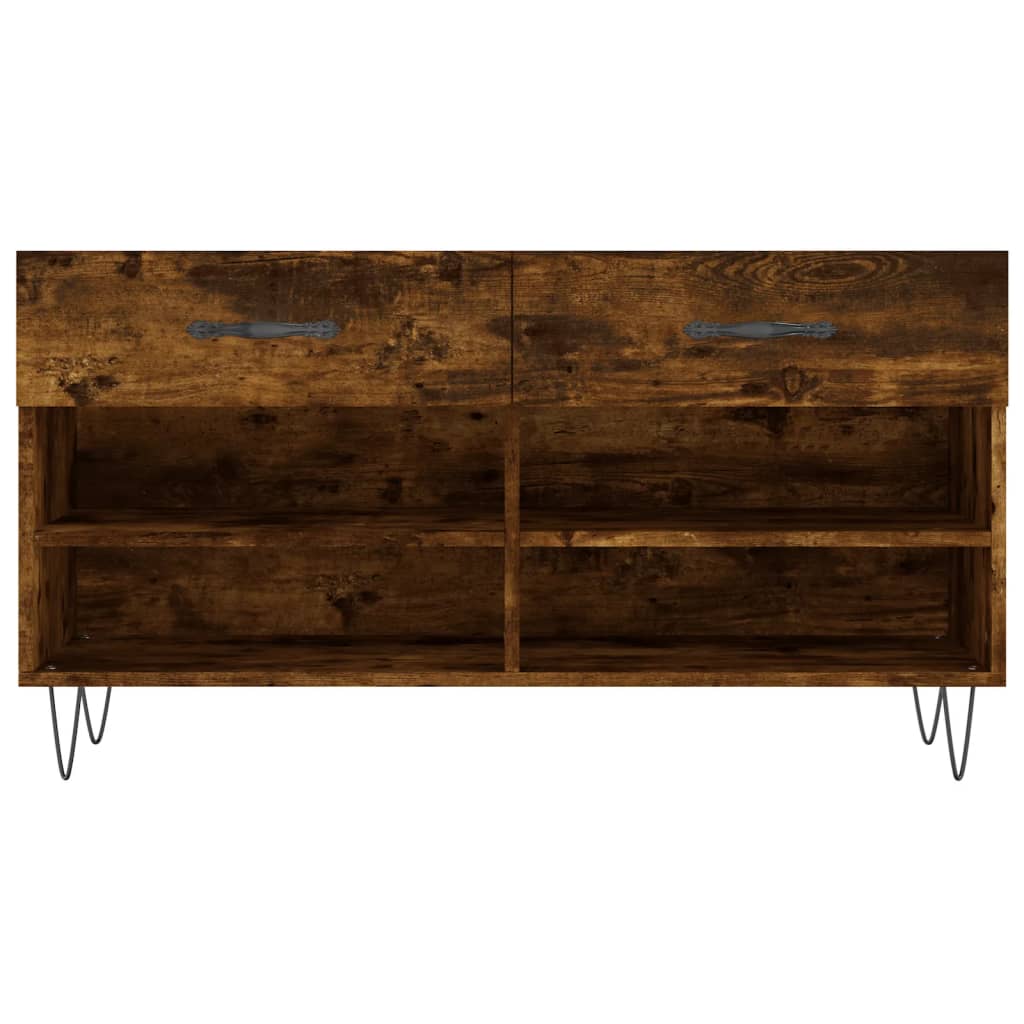 Klupa za cipele boja hrasta 102 x 35 x 55 cm konstruirano drvo