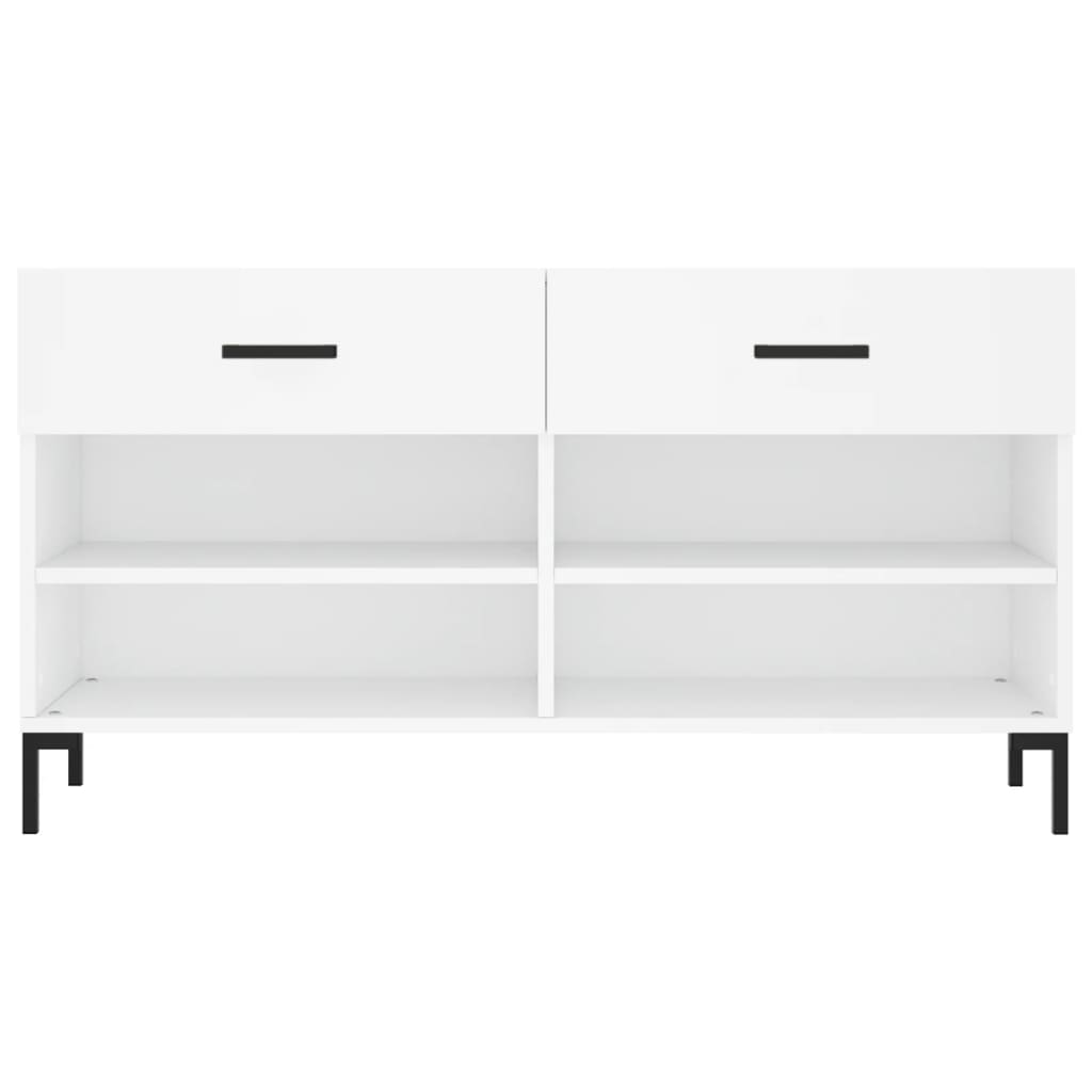 Klupa za cipele bijela 102 x 35 x 55 cm od konstruiranog drva