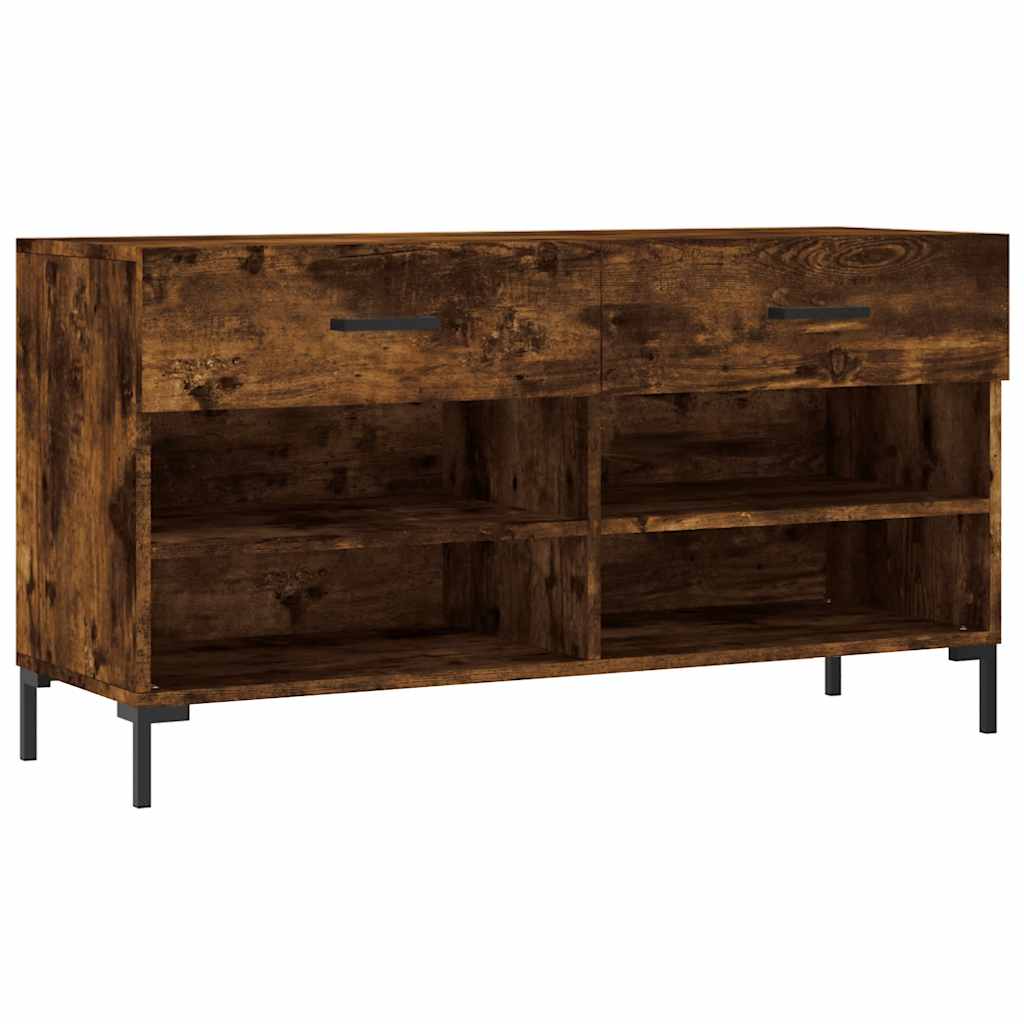 Klupa za cipele boja hrasta 102 x 35 x 55 cm konstruirano drvo