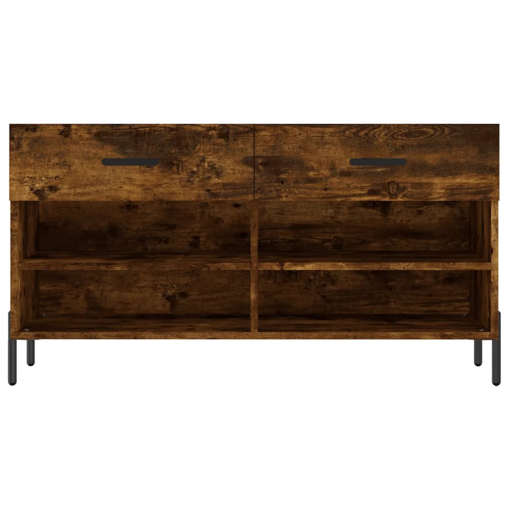 Klupa za cipele boja hrasta 102 x 35 x 55 cm konstruirano drvo