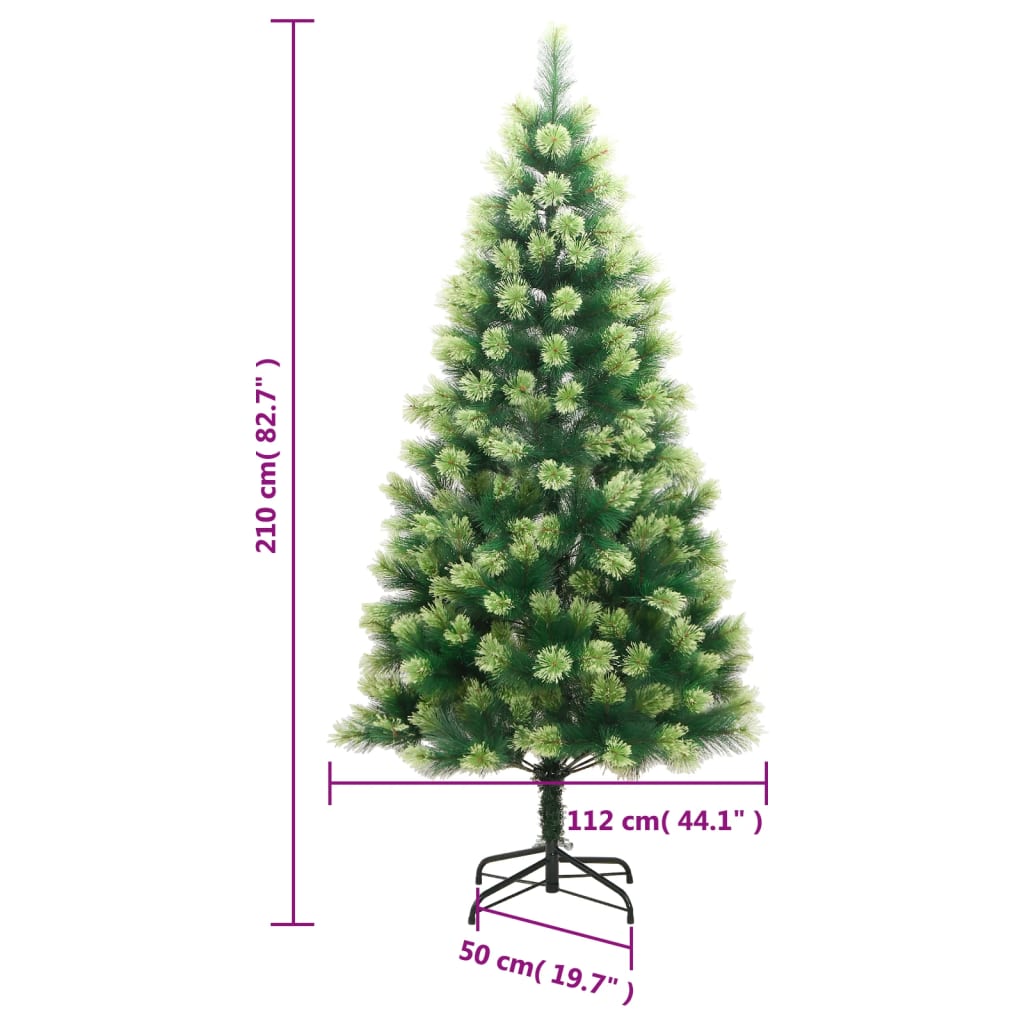 Umjetno božićno drvce sa šarkama i stalkom 210 cm