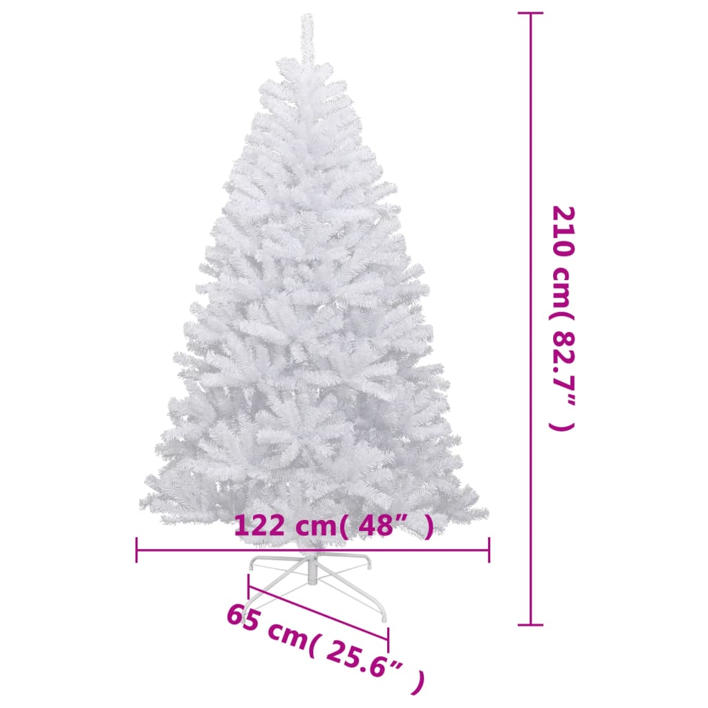 Umjetno božićno drvce sa šarkama i snijegom 210 cm
