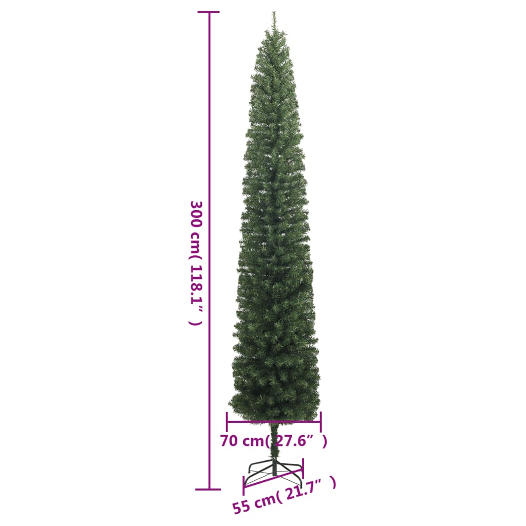 Usko božićno drvce sa stalkom 300 cm PVC