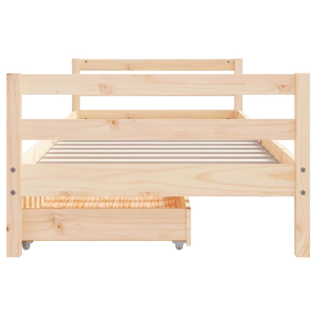 Okvir za dječji krevet s ladicama 90x190 cm od masivne borovine