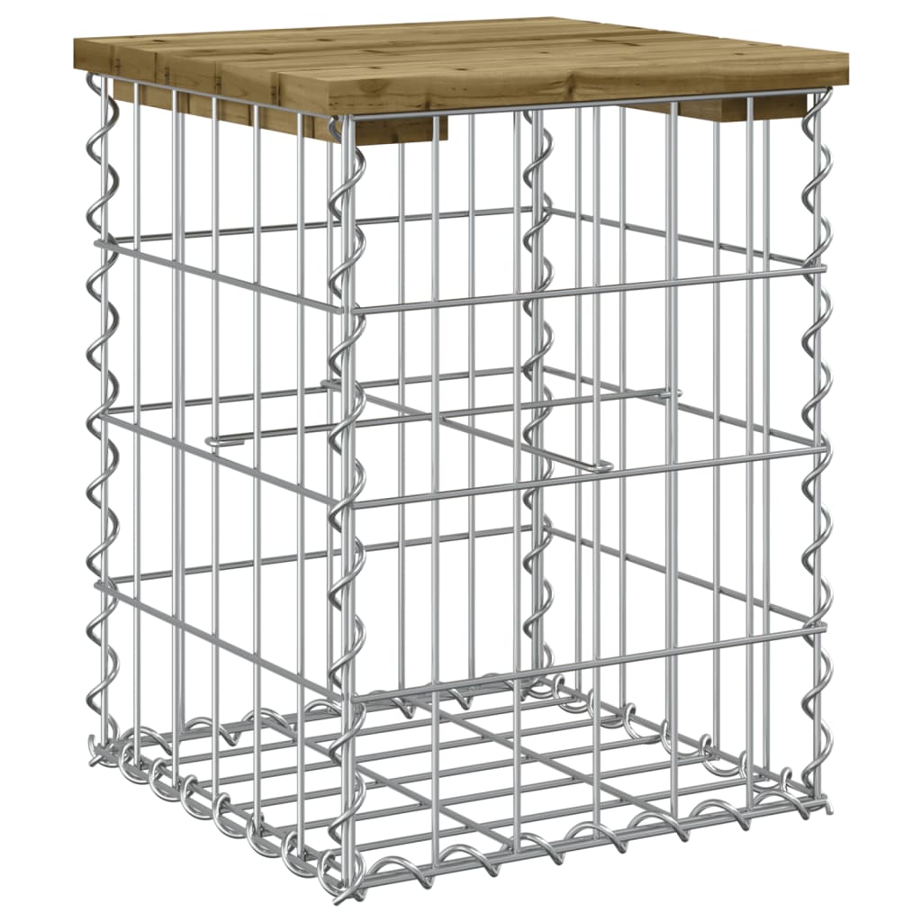 Vrtna klupa s gabionskim dizajnom 33 x 31 x 42 cm od borovine