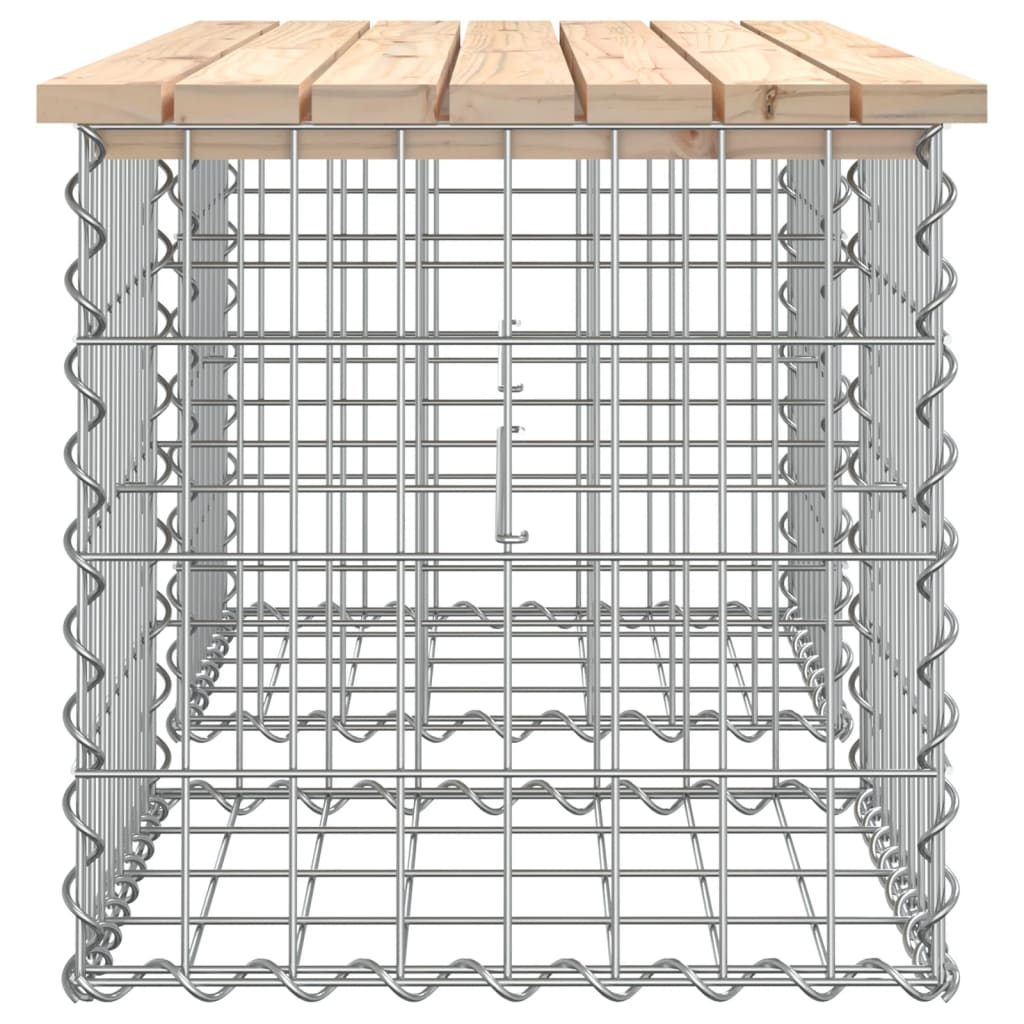 Vrtna klupa s gabionskim dizajnom 103x44x42 cm masivna borovina