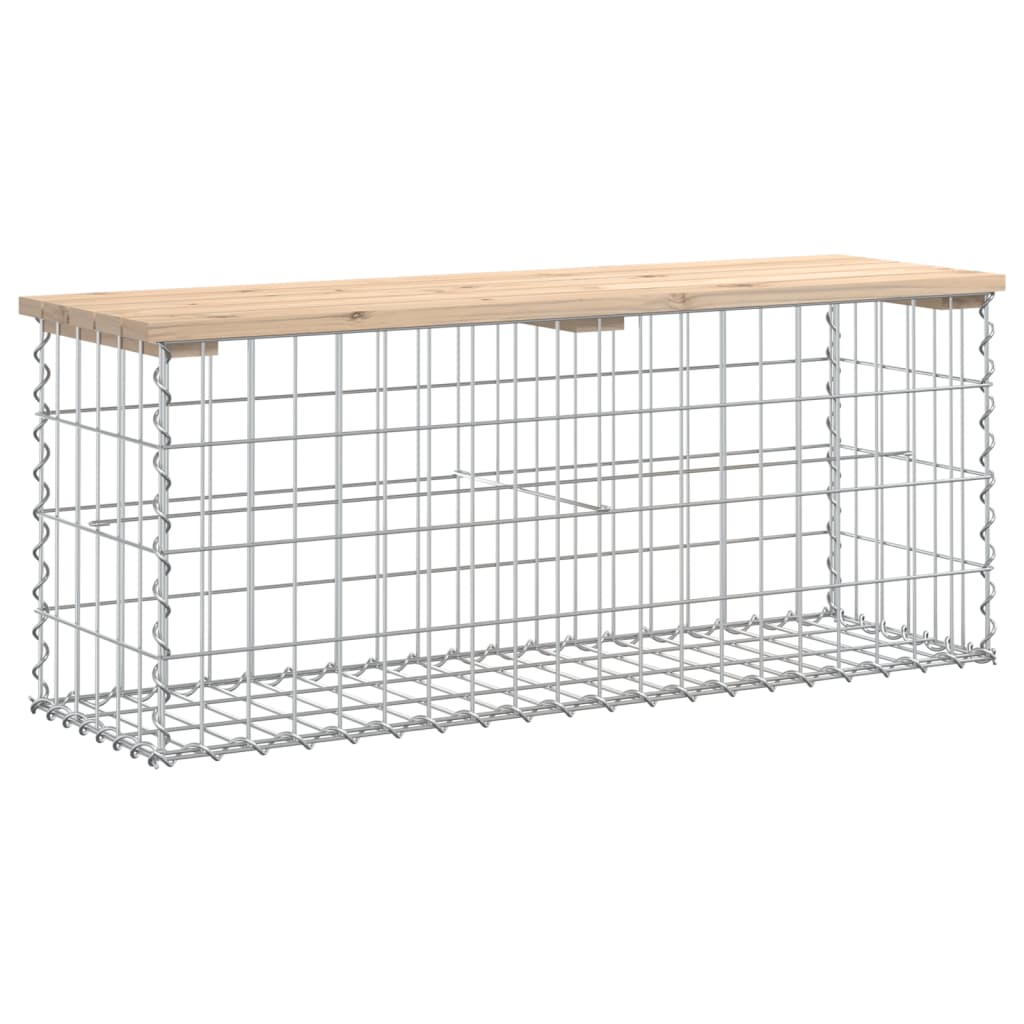 Vrtna klupa s gabionskim dizajnom 103x31,5x42 cm od borovine