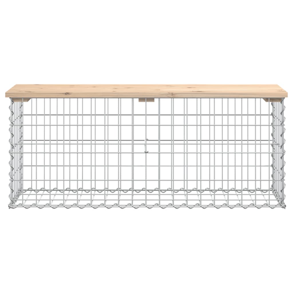 Vrtna klupa s gabionskim dizajnom 103x31,5x42 cm od borovine