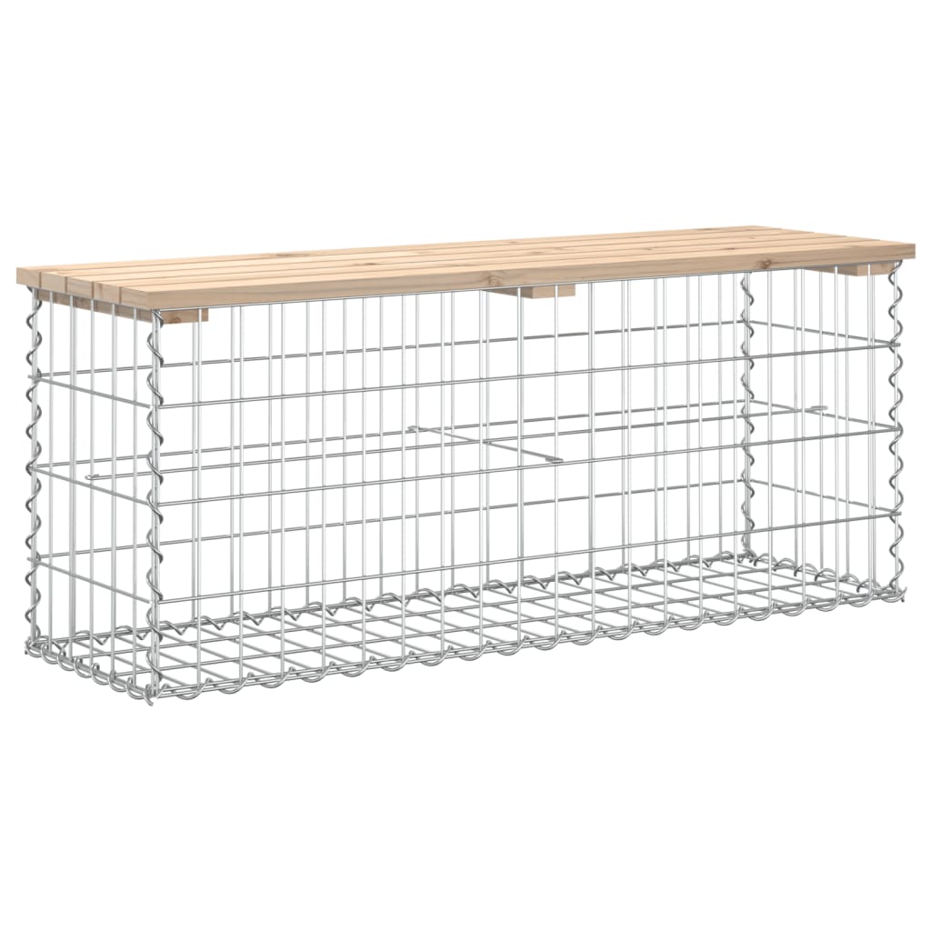 Vrtna klupa s gabionskim dizajnom 103x31,5x42 cm od borovine