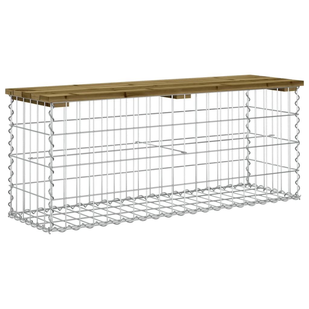 Vrtna klupa s gabionskim dizajnom 103x31,5x42 cm od borovine