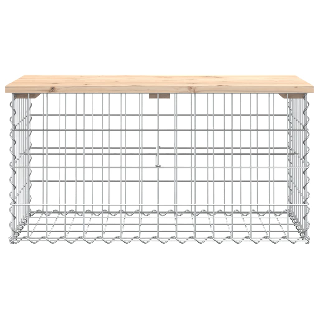 Vrtna klupa s gabionskim dizajnom 83x44x42 cm masivna borovina