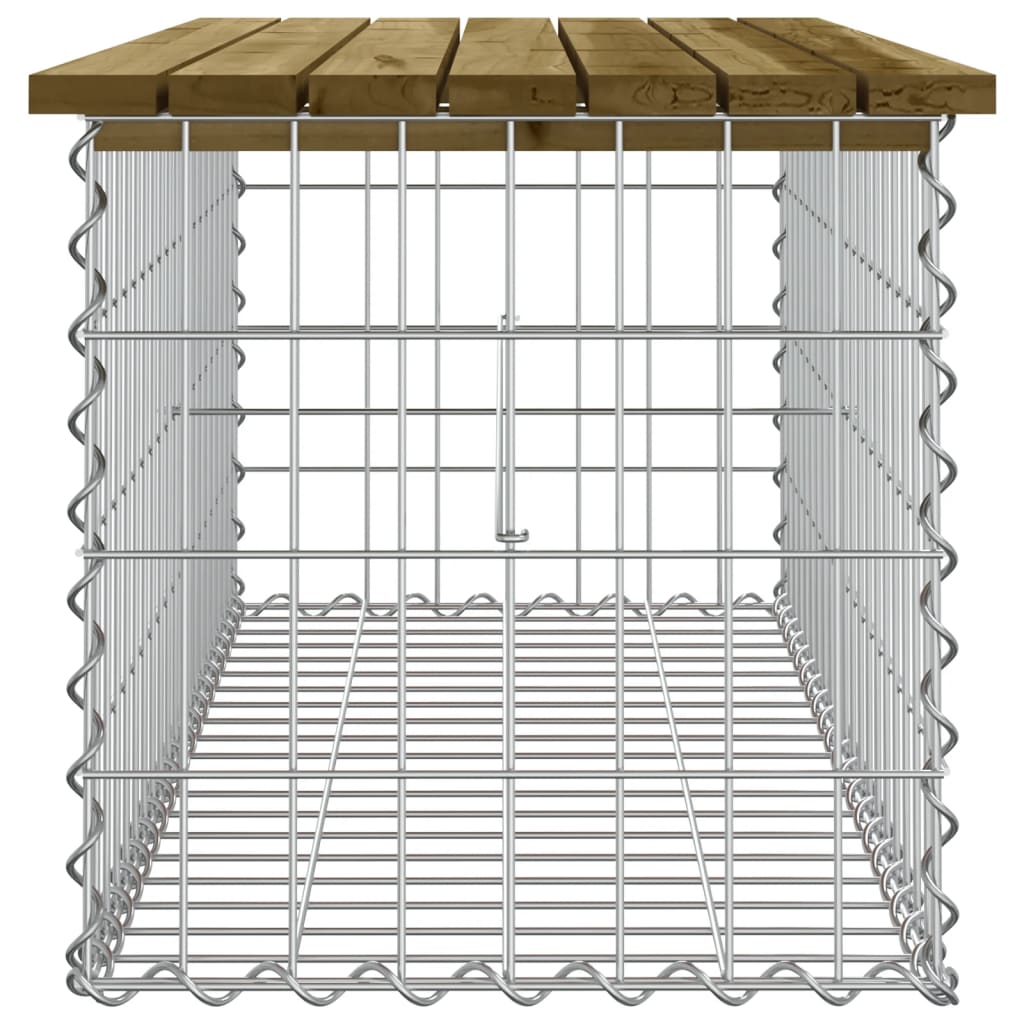 Vrtna klupa s gabionskim dizajnom 103 x 44 x 42 cm od borovine