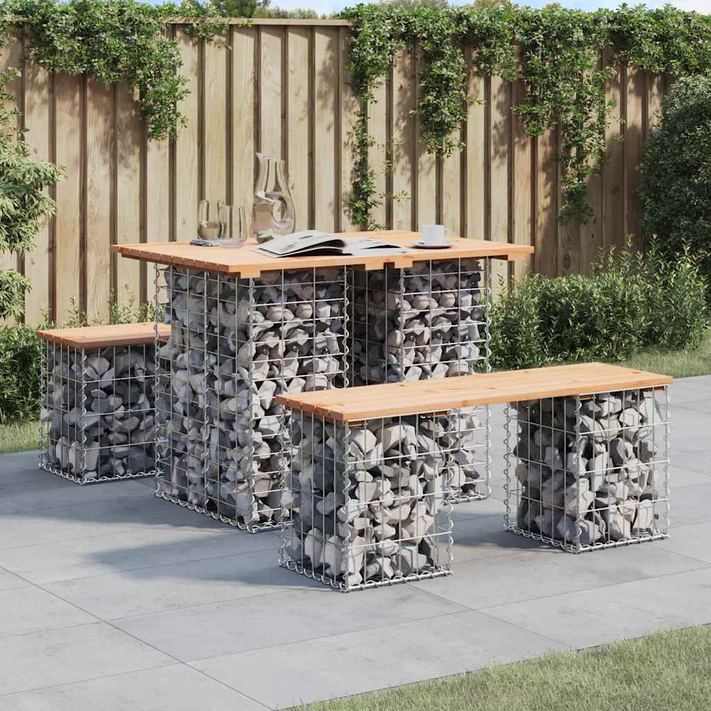 Vrtni stol Gabion dizajn 100x70x72 cm Masivno drvo Bor