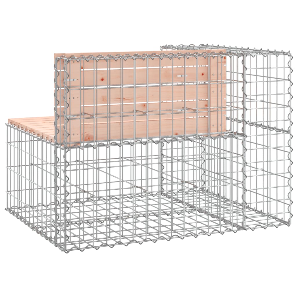 Vrtna klupa s gabionskim dizajnom 92x71x65,5 cm drvo duglazije