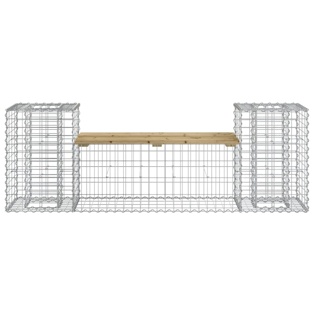 Vrtna klupa s gabionskim dizajnom 183 x 41 x 60,5 od borovine