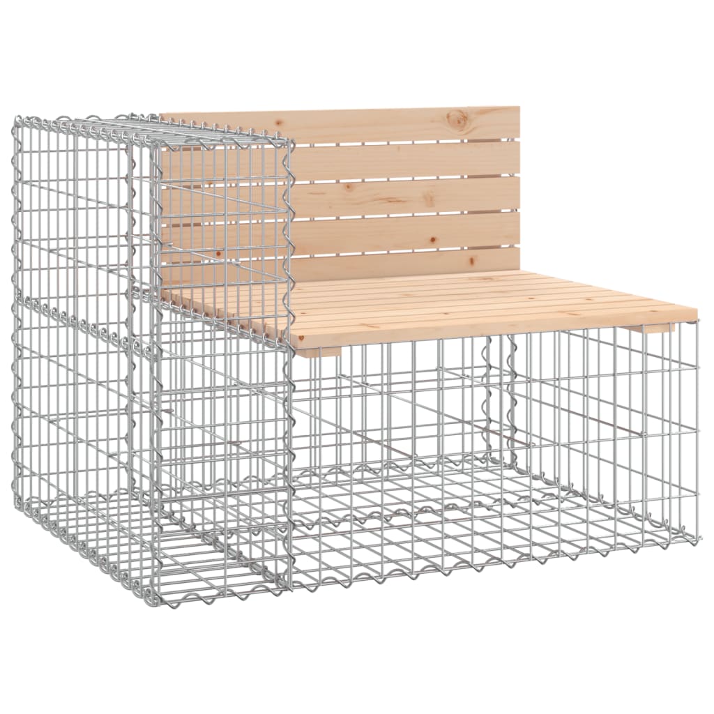 Vrtna klupa s gabionskim dizajnom 184x71x65,5 cm od borovine