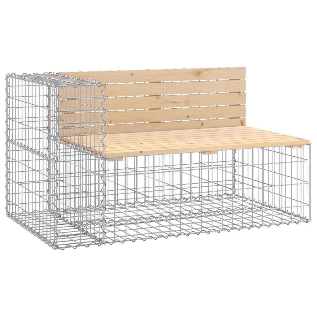 Vrtna klupa s gabionskim dizajnom 244x71x65,5 cm od borovine